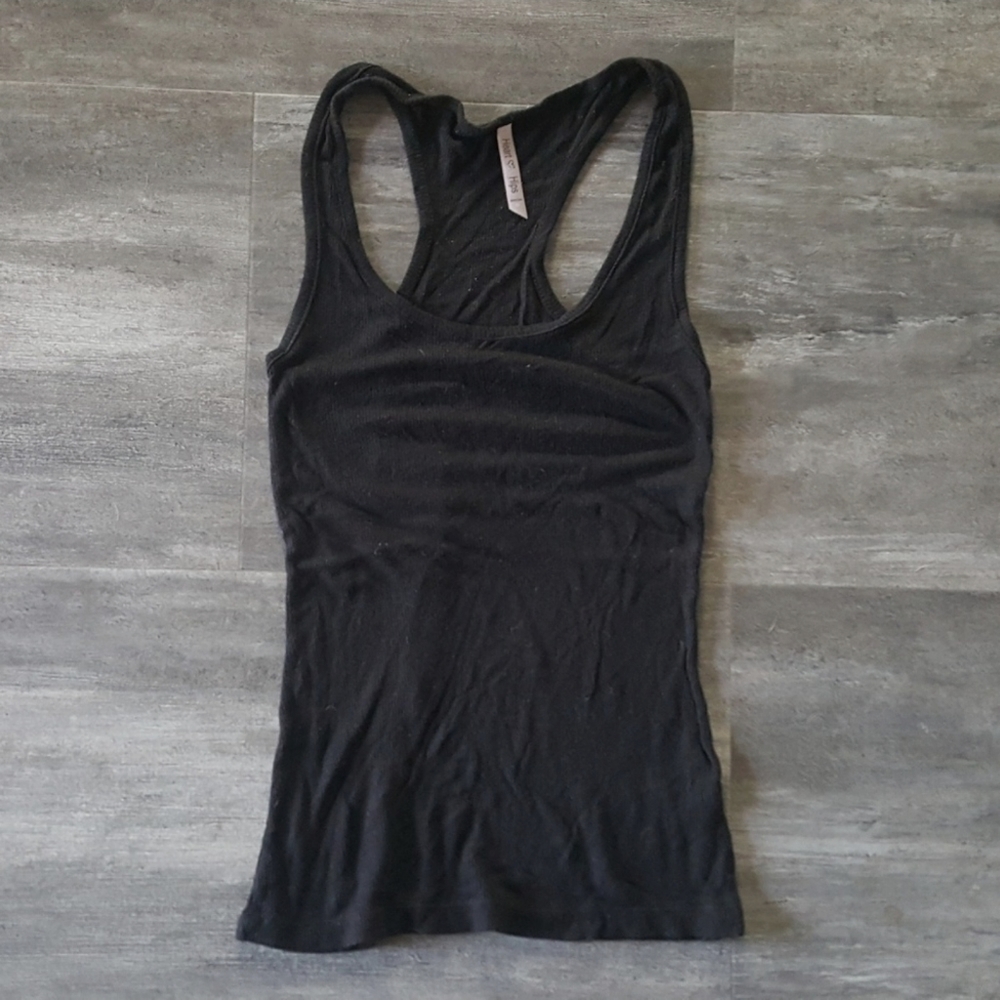 Black Long Heart & Hips Ribbed Tank Top #2